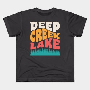 Deep Creek Lake State Park Maryland Vintage Typography Kids T-Shirt